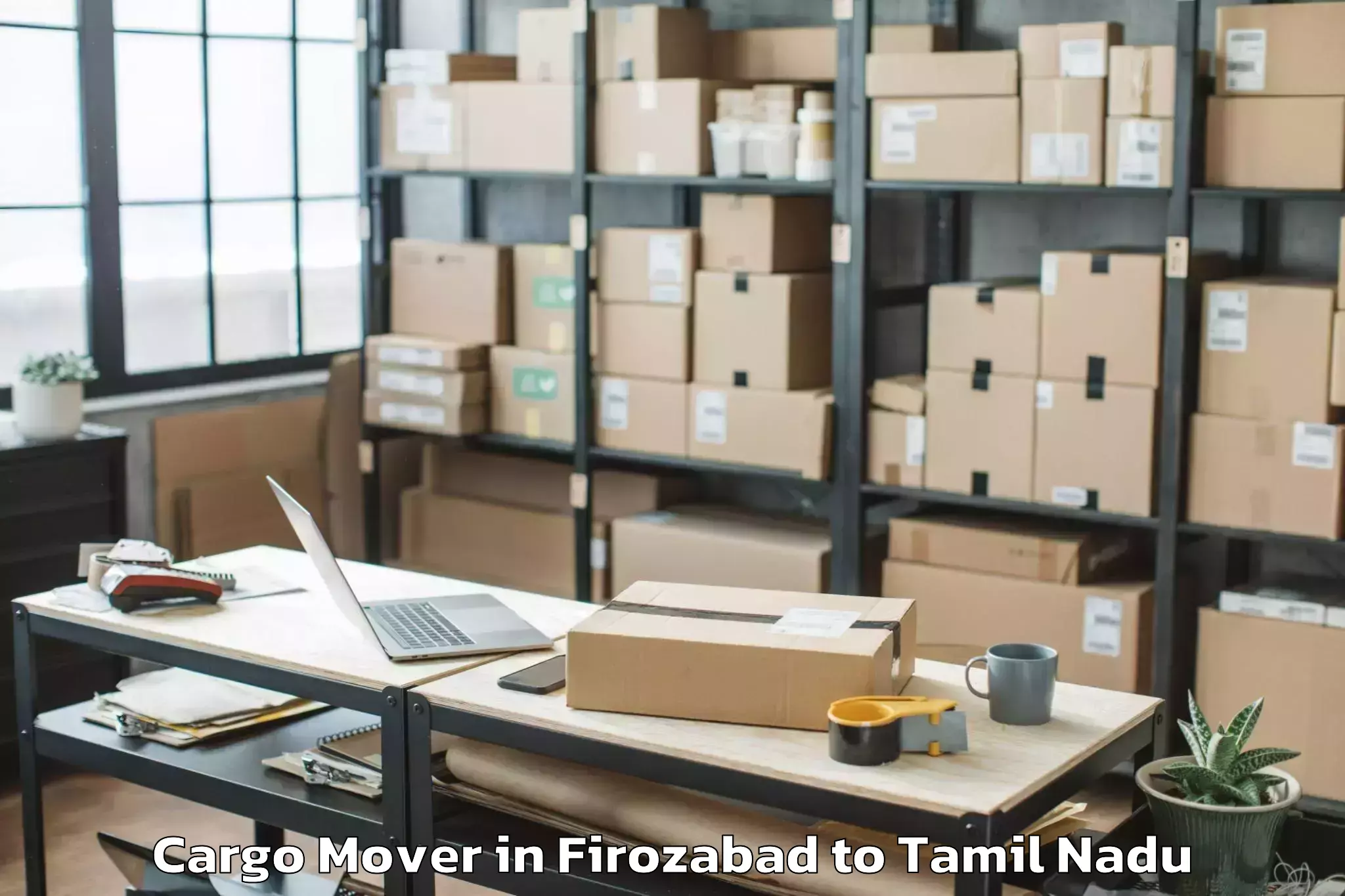 Hassle-Free Firozabad to Avudayarkoil Cargo Mover